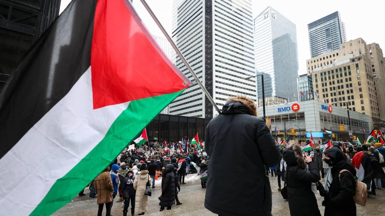 New York'ta Filistin gösterisi düzenleyenler gözaltına alındı