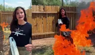 İsrail yanlısı Valentina Gomez, Kur'an-ı Kerim yaktı!