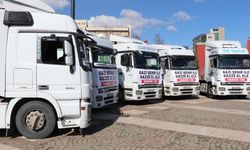 Gaziantep'ten Gazze'ye 5 tır insani yardım malzemesi yola çıktı