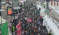 İsveç'te Filistin'e destek gösterisi düzenlendi