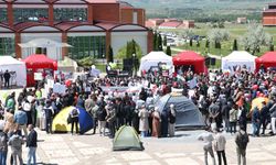 Kastamonu Üniversitesi öğrencileri İsrail'in saldırılarına karşı yürüdü