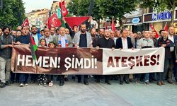 İsrail'in Gazze saldırıları, Bolu'da protesto edildi