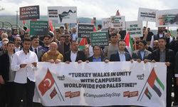 Iğdır'daki üniversite öğrencileri, Filistin yürüyüşü düzenledi
