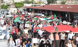 İsrail'in Gazze'ye yönelik saldırıları İskenderun'da protesto edildi