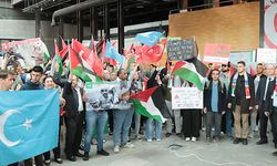 Abdullah Gül Üniversitesi öğrencileri, İsrail'in Gazze'ye saldırılarını kınadı