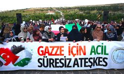 Diyarbakır'da kadınlar, İsrail'in Gazze'ye yönelik saldırılarını protesto etti