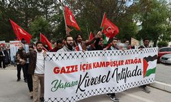 Cumhuriyet Üniversitesi'nde Filistin'e destek gösterisi düzenlendi