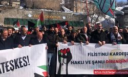 İsrail'in Gazze'ye yönelik saldırıları Bitlis'te protesto edildi