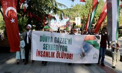 Trabzon'da Filistin'e destek yürüyüşü düzenlendi