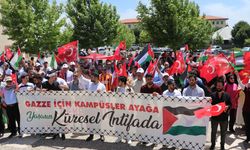 Kahramanmaraş'ta üniversite öğrencileri Filistin'e destek yürüyüşü düzenledi