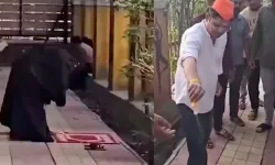 Hindu grup, namaz alanını inek idrarıyla yıkadı