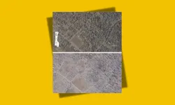 Gazze şehrinin yıkımı uzaydan görünüyor