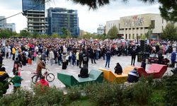 Arnavutluk'ta Filistin'e destek gösterisi düzenlendi