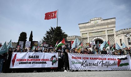 Üniversite öğrencilerinden Gazze'ye destek eylemi