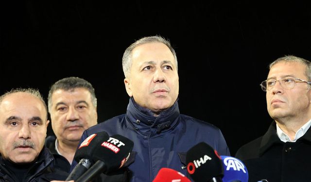 İçişleri Bakanı Ali Yerlikaya, Erzincan'daki toprak kaymasına ilişkin açıklama yaptı