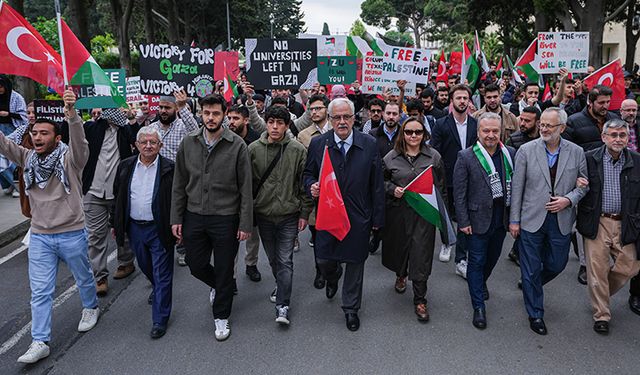 İstanbul Sabahattin Zaim Üniversitesi'nde Gazze'ye destek eylemi yapıldı