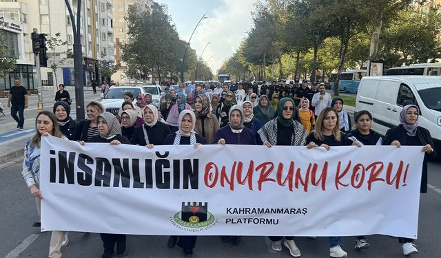 Kahramanmaraş'ta İsrail'in Filistin'e yönelik saldırıları protesto edildi