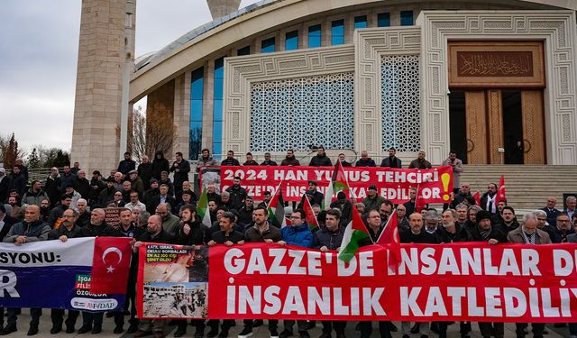 Ankara'da cuma namazı sonrası İsrail protesto edildi