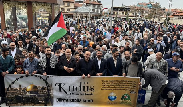 Konya'da İsrail'in Gazze'ye yönelik saldırıları protesto edildi