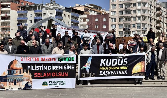 Mardin ve Siirt'te İsrail'in Gazze'ye yönelik saldırıları protesto edildi