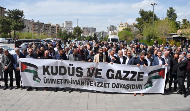 Mardin'de İsrail'in Gazze'ye saldırıları protesto edildi