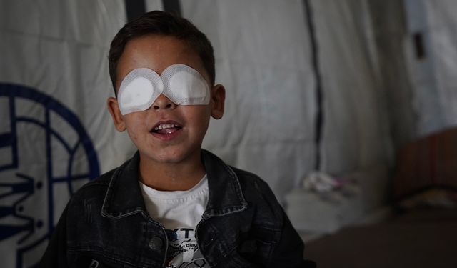 Gazze’de patlamada bir gözünü kaybeden 7 yaşındaki çocuk, tüm görme yetisini kaybedebilir
