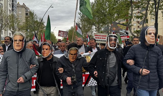 Kahramanmaraş'ta İsrail'in Gazze'ye saldırıları yürüyüşle protesto edildi