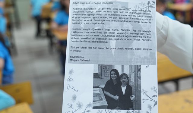 Türkiye'den ayrılan Suriyeli Ahmet'in mektubu sınıftaki arkadaşlarını duygulandırdı