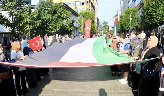 Trabzon'da Filistin'e destek yürüyüşü düzenlendi