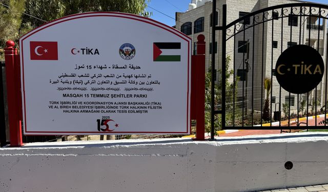 TİKA'dan Filistin'de 15 Temmuz Şehitler Parkı açılışı