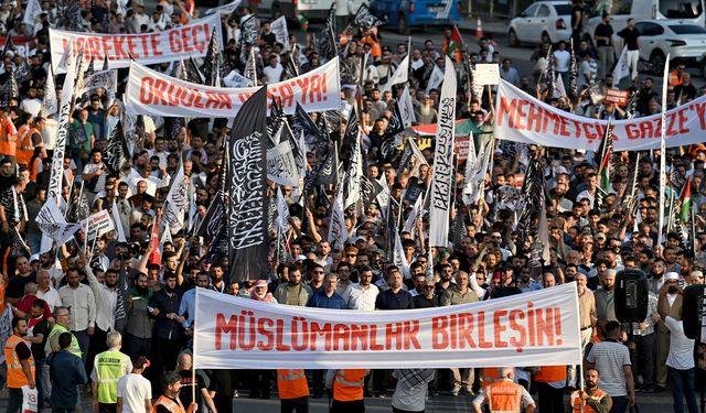 Ankara'da, İsrail'in Gazze'ye yönelik saldırıları protesto edildi