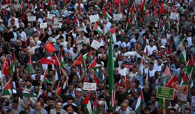 Ankara'da Gazze için yürüyüş düzenlendi