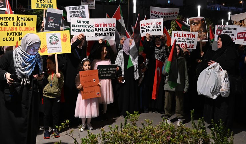 Trabzon'da İsrail'in Gazze saldırıları protesto edildi