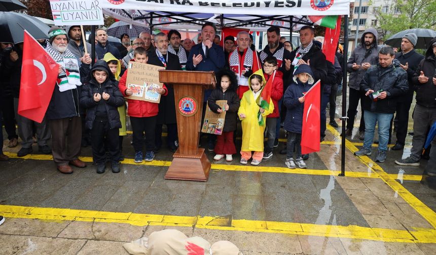 Samsun'da İsrail'in Gazze'ye saldırıları protesto edildi