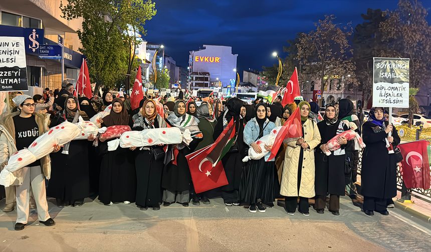Elazığ'da Filistin'e destek yürüyüşü düzenlendi