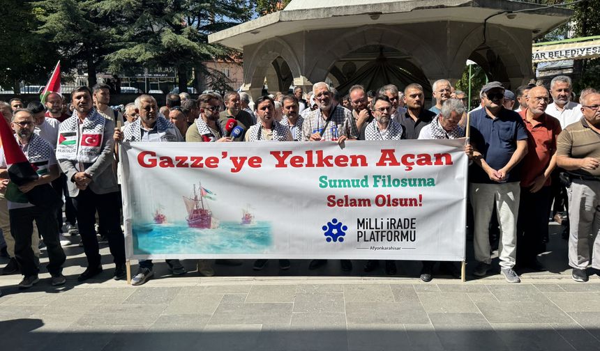Afyonkarahisar'da Filistin ve Küresel Sumud Filosu'na destek