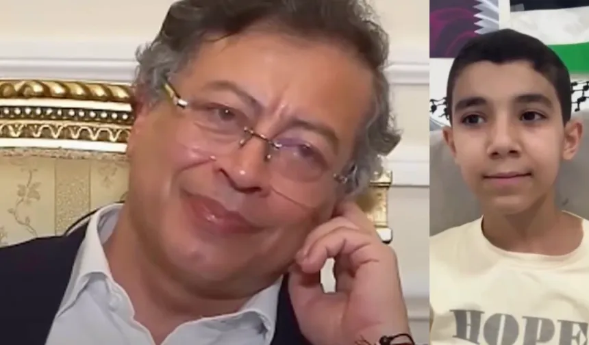 Gazzeli çocuktan Petro’ya: ABD'den korkuyor musunuz?