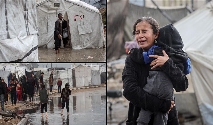 Gazze'de yağışlar sebebiyle trajedi daha da kötüleşti!