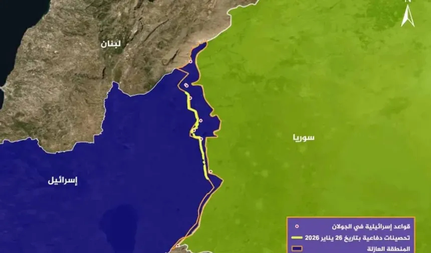 Siyonist işgal haritası: Şam'a 20 kilometre kaldı!